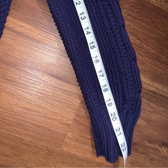 J Crew Small Diagonal Cable Knit Sweater Indigo Blue Size Small - Picture 7 of 8